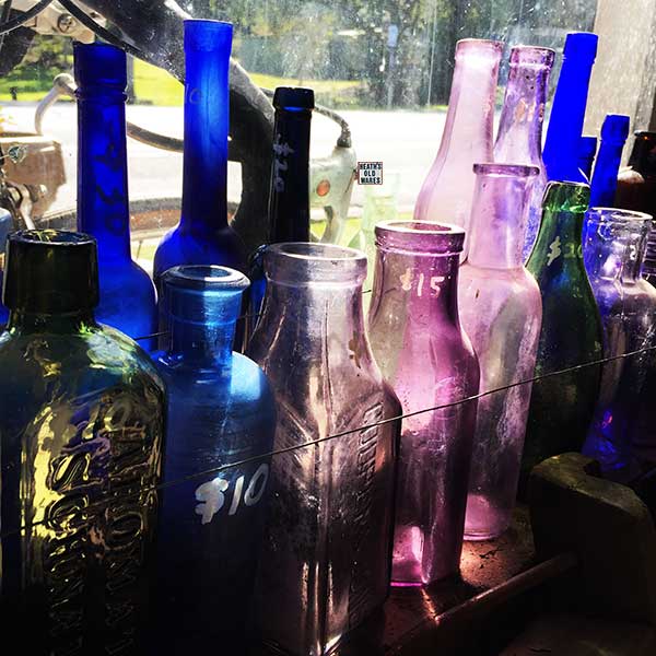 Antique Bottles for sale at Heaths Old Wares, Collectables, Antiques & Industrial Antiques, 19-21 Broadway, Burringbar NSW 2483 Ph 0266771181 open 7 days
