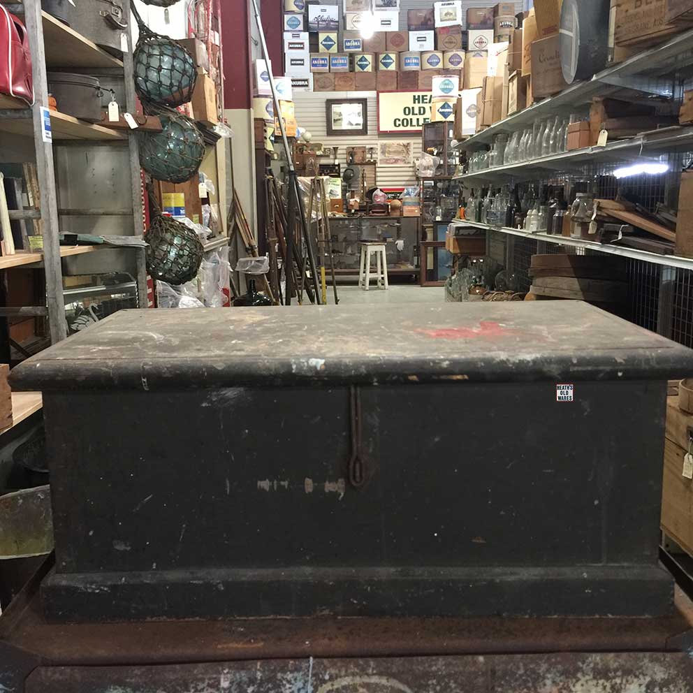 Antiquel timber trunk trunks for sale at Heaths Old Wares, 19-21 Broadway Burringbar, NSW 2483 ph: 0266771181 open 7 days