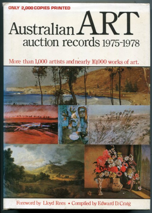 Australian Art Auction Records 1975 - 1978   for sale at Heath's Old Wares, 19-21 Broadway Burringbar NSW Ph 0266771181 open 7 days
