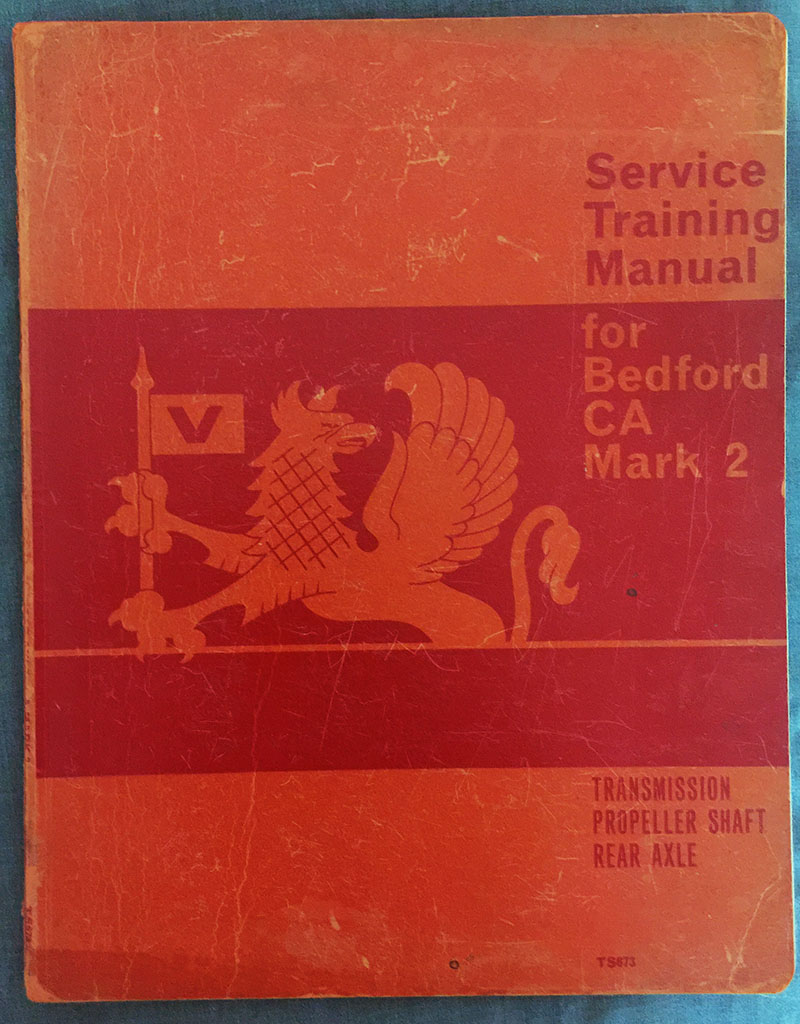 Service Training Manual Bedford CA MArk 2 Transmission propeller shaft - for sale at Heath's Old Wares, Burringbar. NSW Open 7 days, Ph: 0266771181